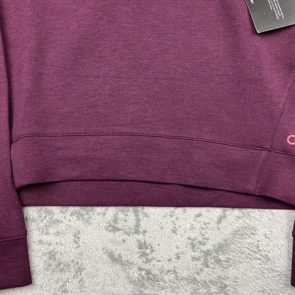 NWT Gap GapFit Sweatshirt Womens XS Burgundy Double Knit Crop Hoodie Activewear - Picture 3 of 15